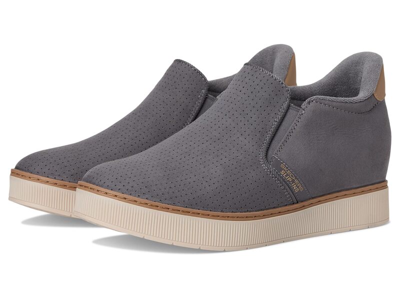 スケッチャーズ レディース シューズ スニーカー BOBS from SKECHERS Hands Free Slip-ins Hush Up Grey 薄墨色