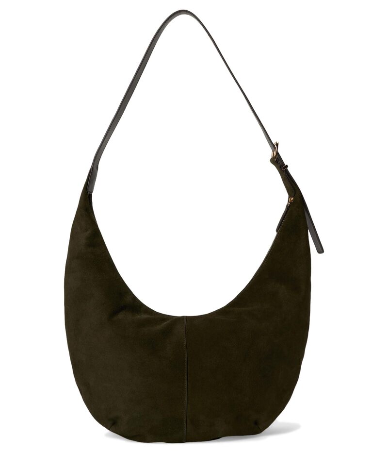 メイドウェル レディース バッグ ハンドバッグ スエード Madewell Suede Essentials Curve Shoulder Bag Loden|ReVida 店