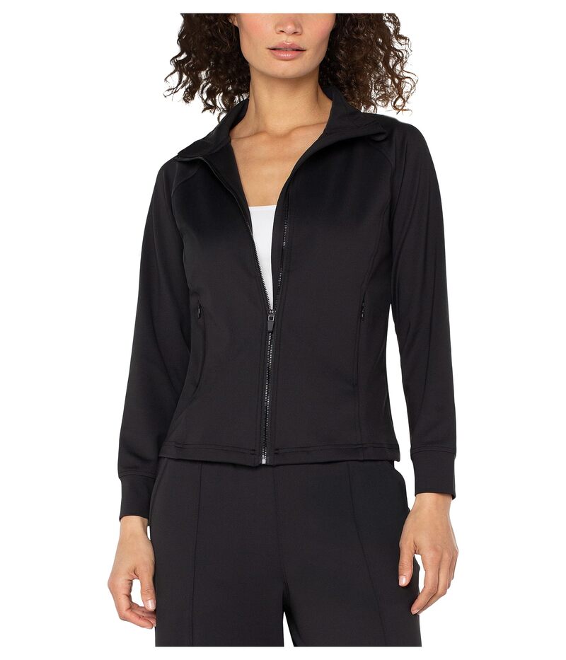 リヴァプール 天使の都市 レディース アウター 厚地の外套 編み物 上衣 Liverpool Los Angeles Full Zip Seamed Tech Knit Jacket Black 黒いこと