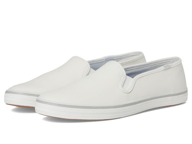 ケッズ レディース シューズ スニーカー Keds Champion Slip On Snow White Leather 白いこと