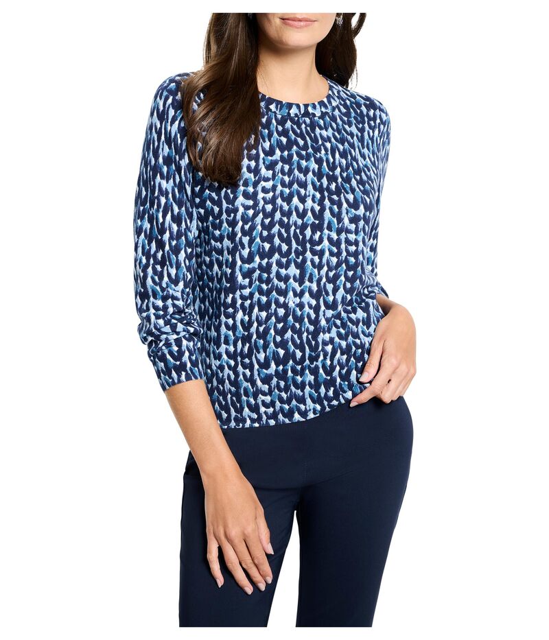ニックプラスゾーイ レディース アウター ニット・セーター プチ コットン NIC+ZOE Petite Knit Stitch Pure Cotton Sweater Blue Multi ブルー