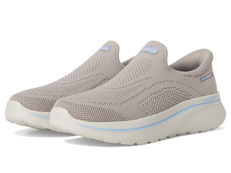 スケッチャーズ レディース シューズ スニーカー SKECHERS Performance Go Walk Arch Fit N-Joy Arianne Hands Free Slip-Ins Taupe トープ