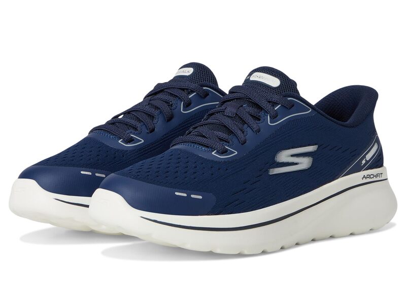 スケッチャーズ レディース シューズ スニーカー SKECHERS Performance Go Walk Arch Fit N-Joy Emory Hands Free Slip-Ins Navy/White ホワイト