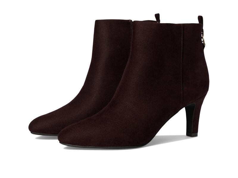 ライフストライド レディース シューズ ブーツ・レインブーツ LifeStride Glow Zip Short Boots Dark Chocolate チョコレート｜ReVida 店