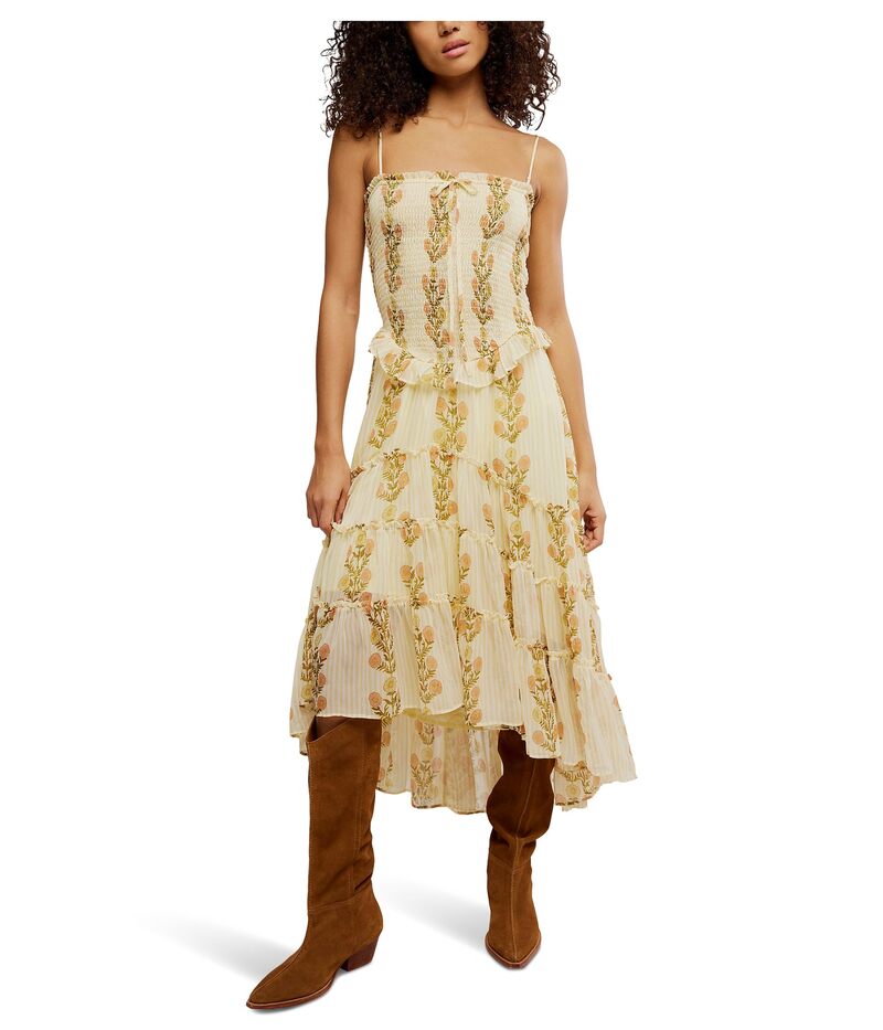 フリーピープル レディース トップス ワンピース ミディワンピース ミディ Free People Alejandra Midi Dress Cloud Combo｜ReVida 店