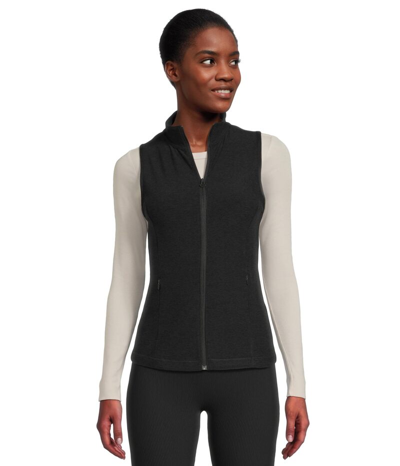 ビヨンドヨガ レディース アウター 厚地の外套 限りない Beyond Yoga Venice Zip-front Vest Darkest Night