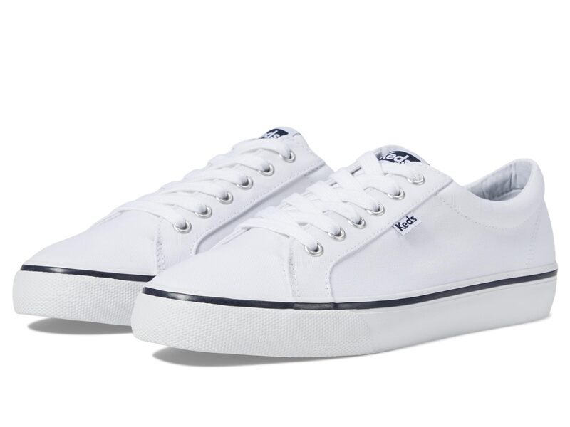 ケッズ レディース シューズ スニーカー レース Keds Jump Kick Lace Up White/Navy Stripe ホワイト