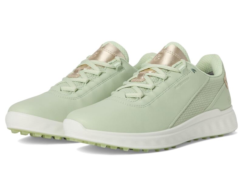 エコー レディース シューズ スニーカー レース ECCO Golf S Casual Lace Waterproof Golf Shoe Matcha/Gold llic ゴールド