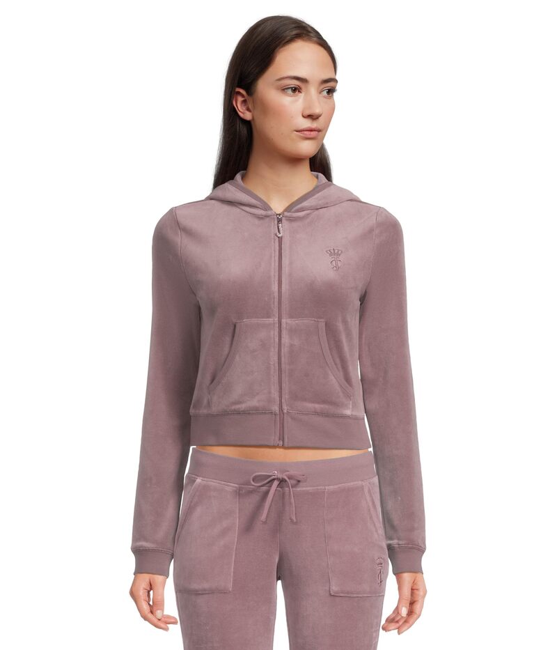 ジューシークチュール レディース アウター パーカー・スウェット クロップド ジャケット Juicy Couture Heritage Cropped Track Jacket Moonscape