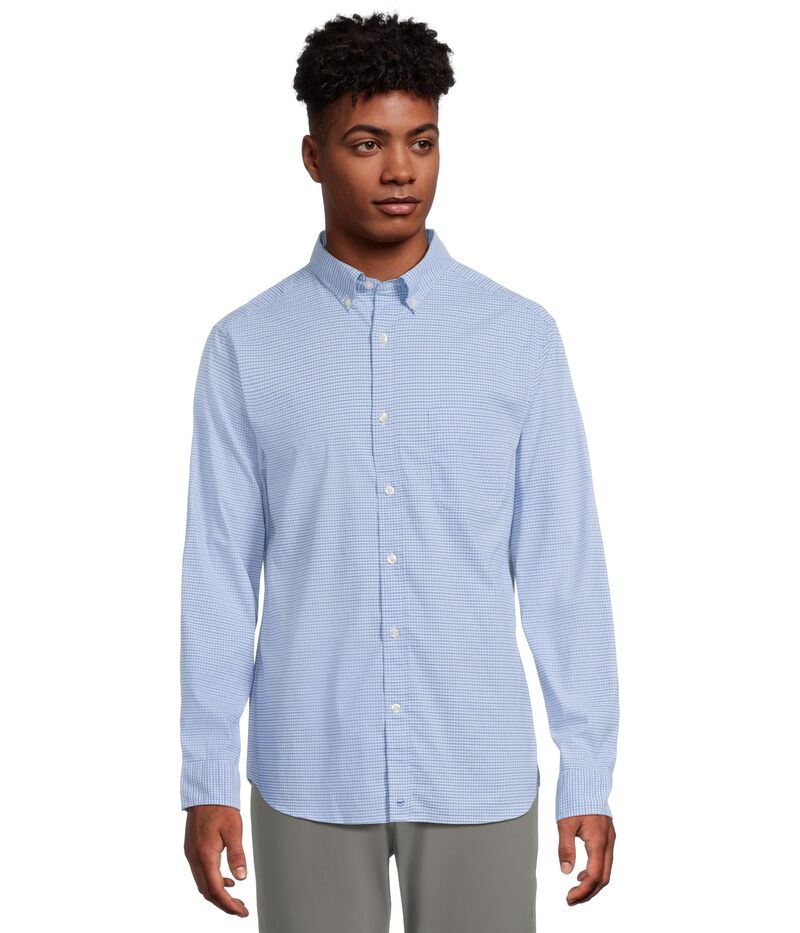 ヴァインヤードヴァインズ メンズ トップス シャツ コットン Vineyard Vines Tradewind Check Performance Cotton Shirt Coastline チェック