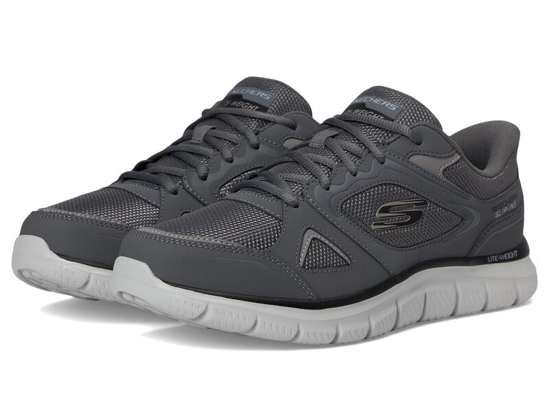 スケッチャーズ メンズ シューズ スニーカー SKECHERS Track Ezral Hands Free Slip-in Charcoal チャコール｜ReVida 店