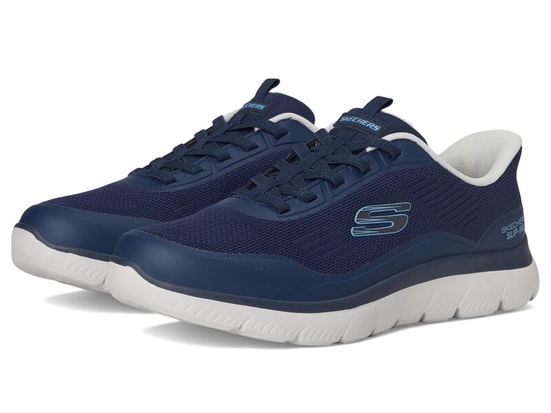 スケッチャーズ メンズ シューズ スニーカー SKECHERS Summits Leyter Hands Free Slip-in Navy/Blue ネイビー