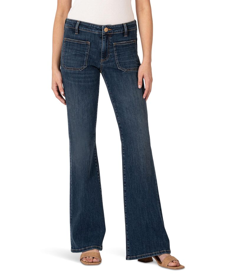 カットフロムザクロス レディース ボトムス ジーンズズボン下 KUT from the Kloth Ana Flare With Patch Pockets Reg Hem Deductive
