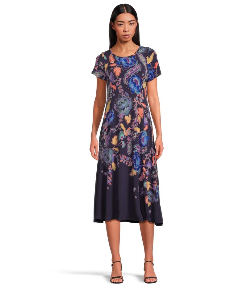 ジョニーワズ レディース トップス ワンピース キャップ Johnny Was The Janie Favorite Boatneck Cap Sleeve Dress Stevies Garden