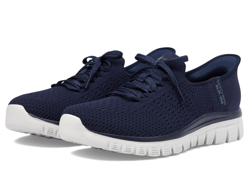 スケッチャーズ レディース シューズ スニーカー SKECHERS Graceful - First Blush Hands Free Slip-Ins Navy ネイビー｜ReVida 店 15,736円