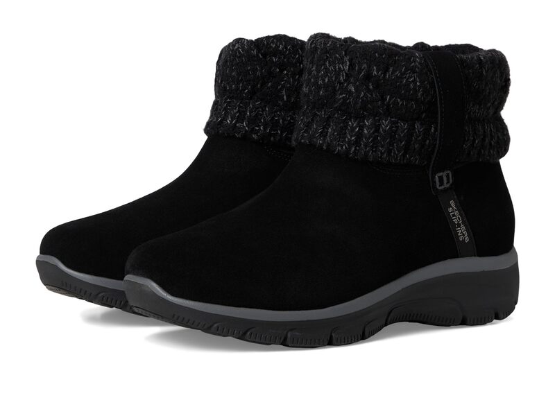 スケッチャーズ レディース シューズ ブーツ・レインブーツ スエード SKECHERS Easy Going - Cozy Weather 2 Suede Hands Free Slip-ins Black ブラック｜ReVida 店