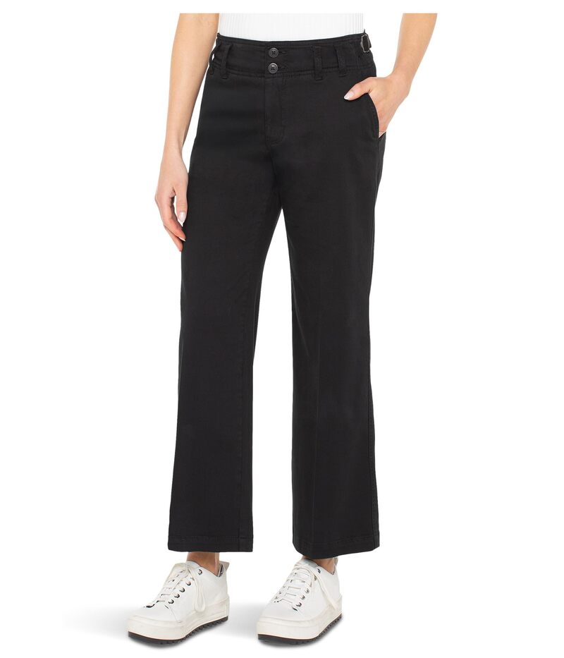 リヴァプール ロサンゼルス レディース ボトムス カジュアルパンツ ワイドレッグ Liverpool Los Angeles High-Rise Cinch Waist Wide Leg Pants Onyx