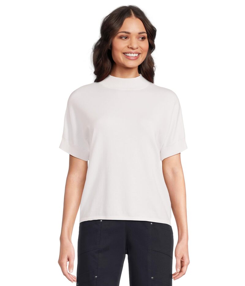 エリオットローレン レディース アウター ニット・セーター ハイネック Elliott Lauren Modal Knits - High Neck Sweater with Extended Sleeves White ホワイト