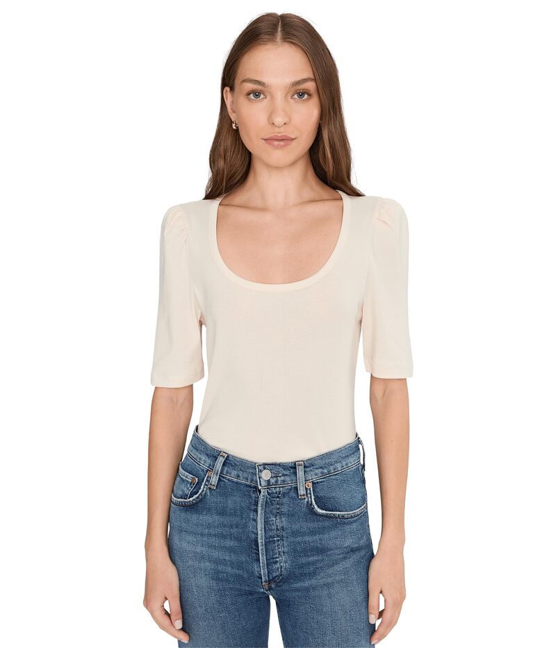 メイドウェル レディース トップス シャツ Tシャツ Madewell Scoop Neck Puff Tee Vintage Ivory アイボリー