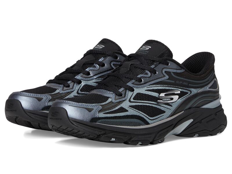 スケッチャーズ レディース シューズ スニーカー SKECHERS Stamina Sport Hands Free Slip-Ins Black 黒いこと