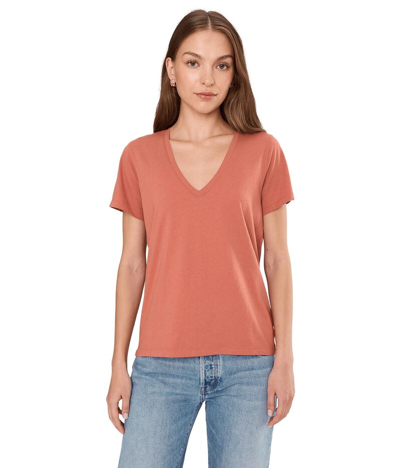 メイドウェル レディース トップス ティーシャツ Vのど首 ティーシャツ Madewell Northside Vneck Tee Faded Brick シャツ・ブラウス-レディースファッション