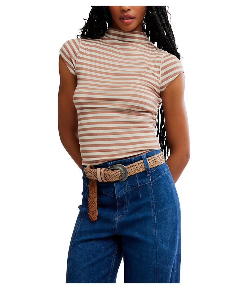 フリーピープル レディース トップス シャツ Tシャツ Free People We The Free Lola Striped Tee Otter Combo ストライプ