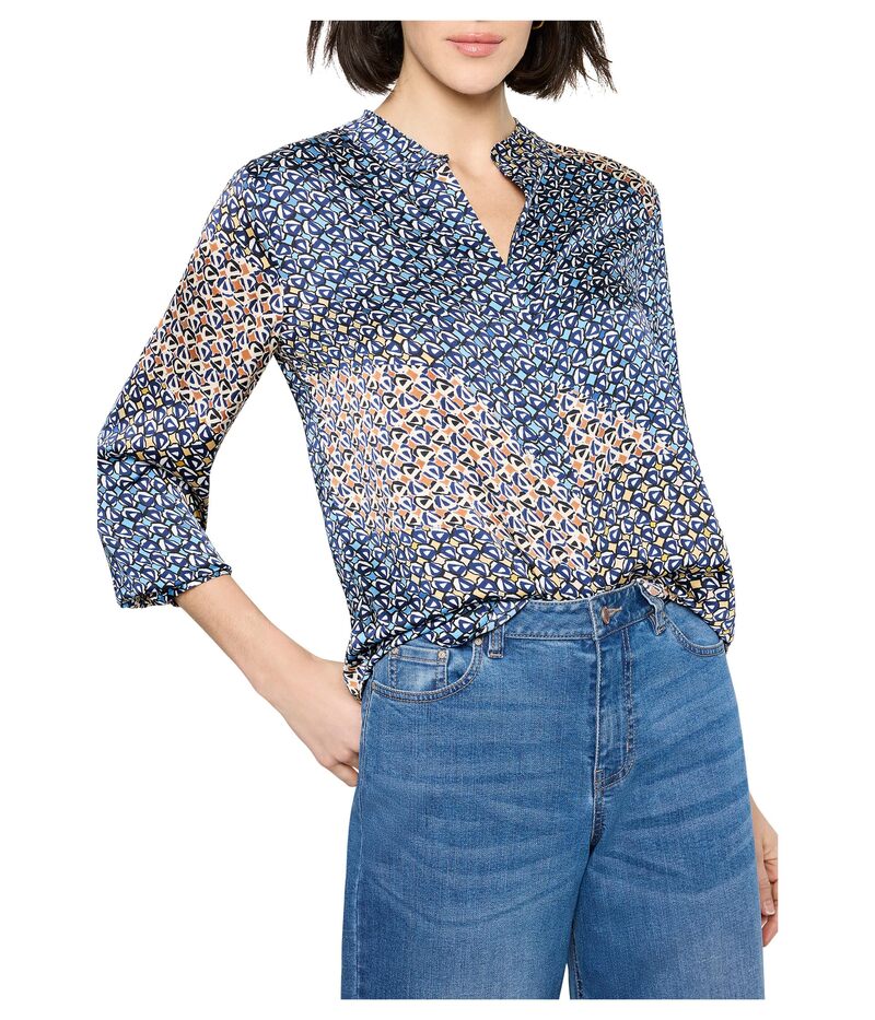 ニックプラスゾーイ レディース トップス シャツ プチ NIC+ZOE Petite Monogram Mix Top Blue Multi ブルー