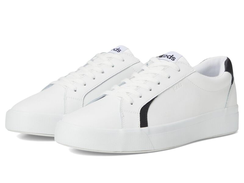 ケッズ レディース シューズ スニーカー スピード競技 Keds Pursuit Lace Up White / Black Leather 白いこと