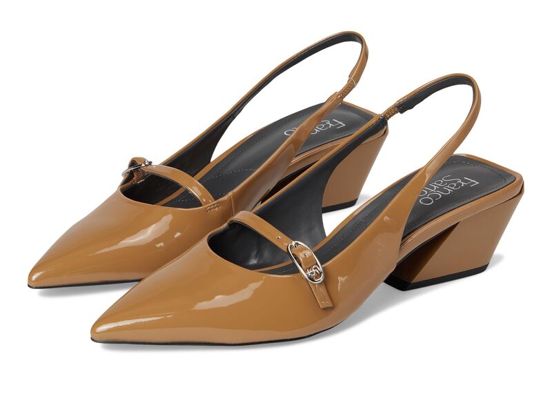 フランコサルト レディース シューズ ヒール Franco Sarto Galin Peanut Tan Patent タン|ReVida 店