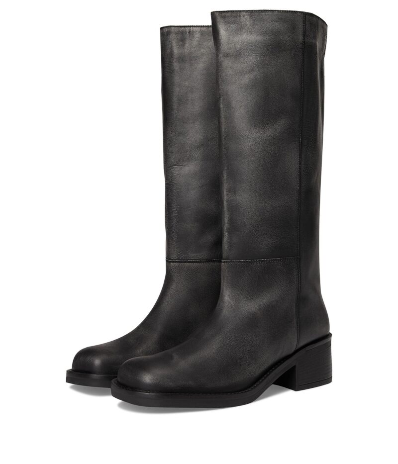 フリーピープル レディース シューズ ブーツ・レインブーツ Free People Dana Distressed Pull-on Boots Black Distressed Leather ブラック