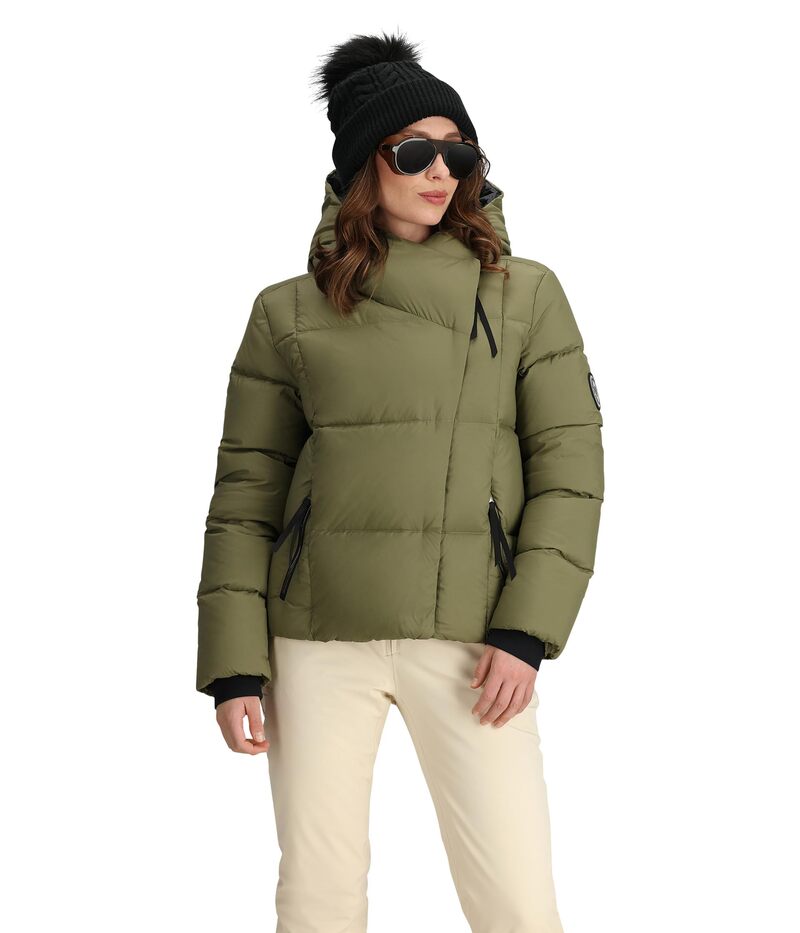 オバマイヤー レディース アウター コート ダウン ジャケット Obermeyer Calypso Down Jacket Smokey Olive オリーブ