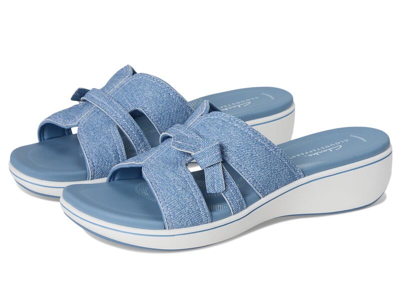 クラークス レディース シューズ 踵 Clarks Breeze Rae Mia Denim Blue Interest Synthetic ジーンズ