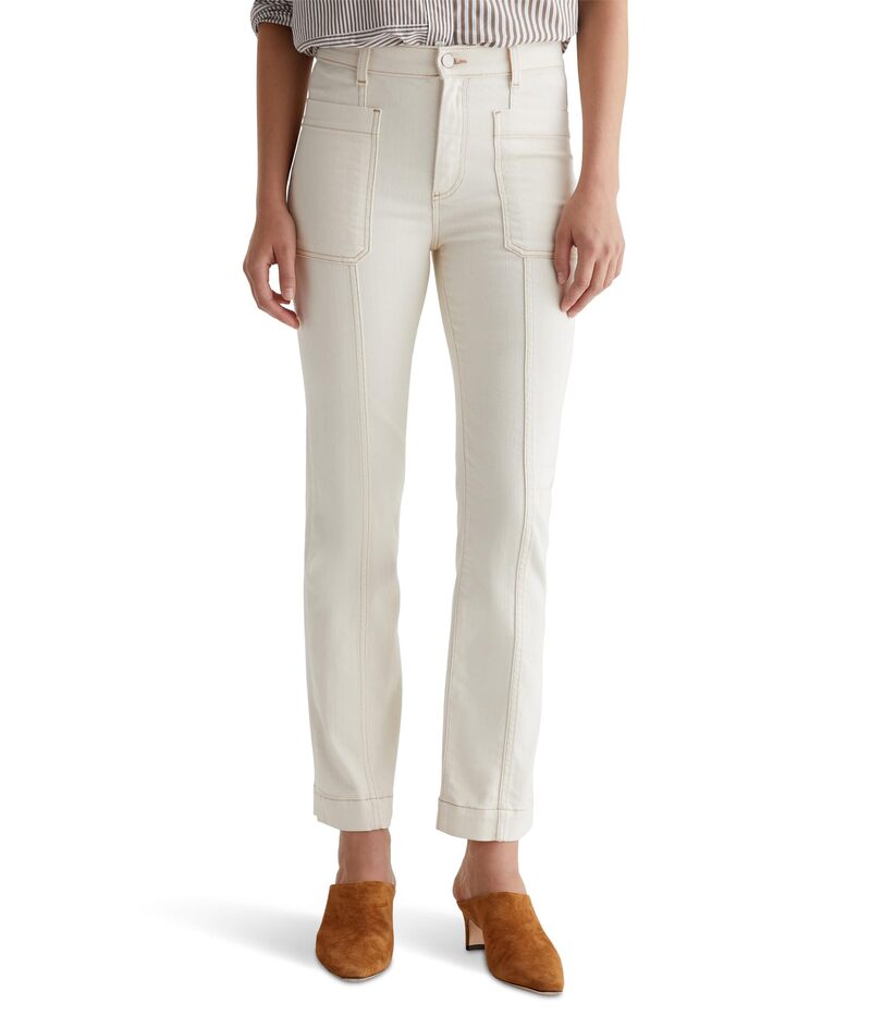 エージージーンズ レディース ボトムス デニムパンツ AG Jeans Lila Utility Mid-Rise Straight Jeans Oat White Oat ホワイト|ReVida 店