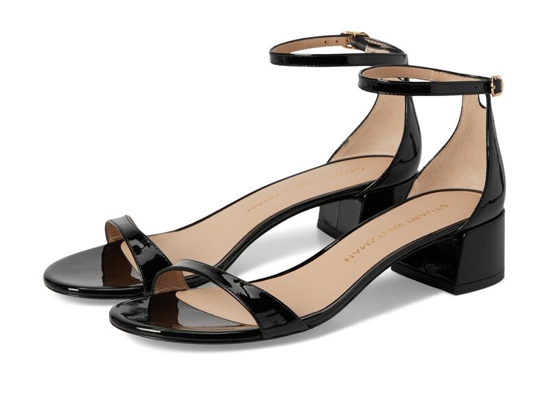 スチュアート ワイツマン レディース シューズ 踵 Stuart Weitzman Nudist Block 35 Black 黒いこと