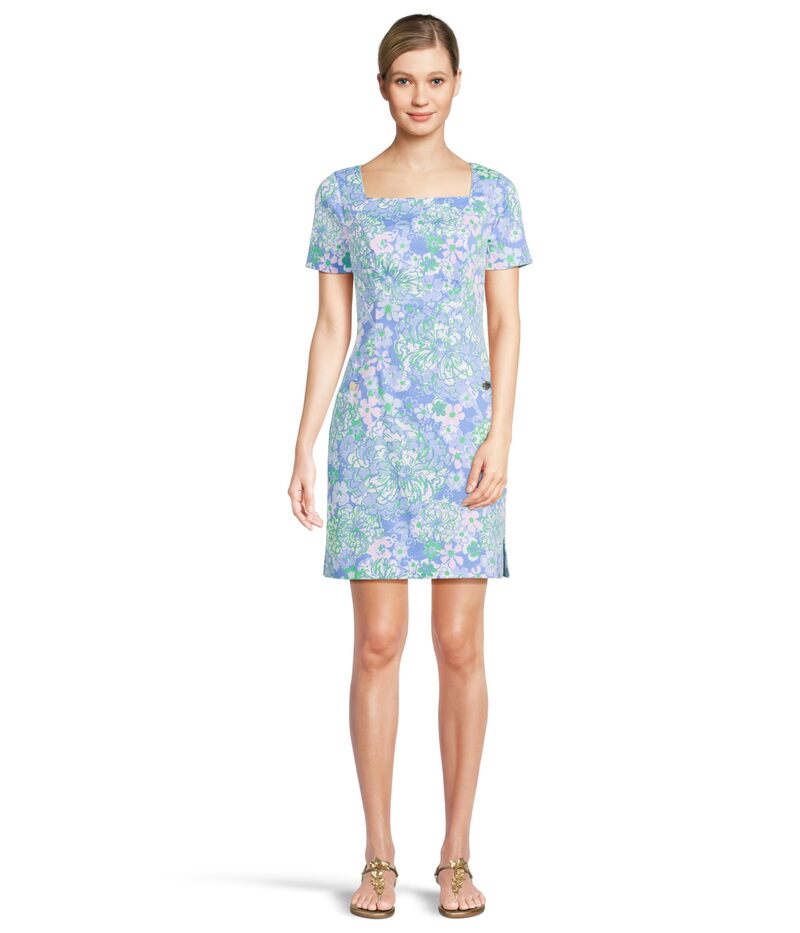 リリーピュリッツァー レディース トップス ワンピース Lilly Pulitzer The Short Sleeved Lilly S Sunwashed Blue Plumes In Bloom ブルー