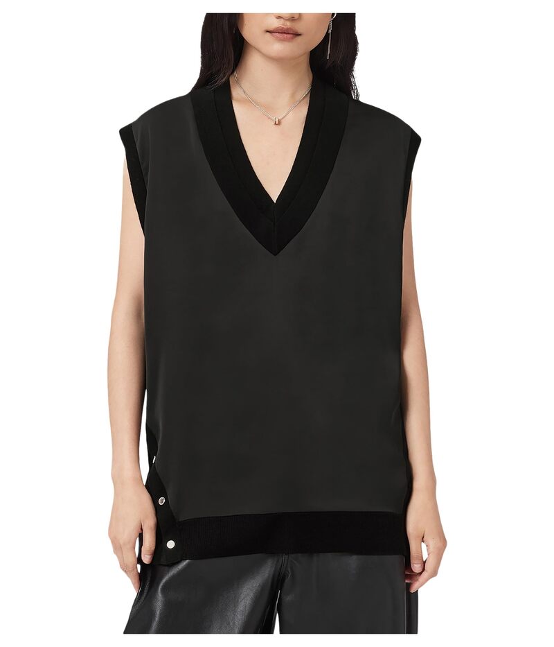 オールセインツ レディース アウター ニット・セーター AllSaints Bern Stud Tank Black 1 ブラック