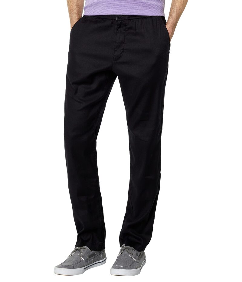 トッミーバハマ メンズ ボトムス カジュアルパンツ パンツ リネン Tommy Bahama Beach Coast Linen Pull-On Pants Black ブラック