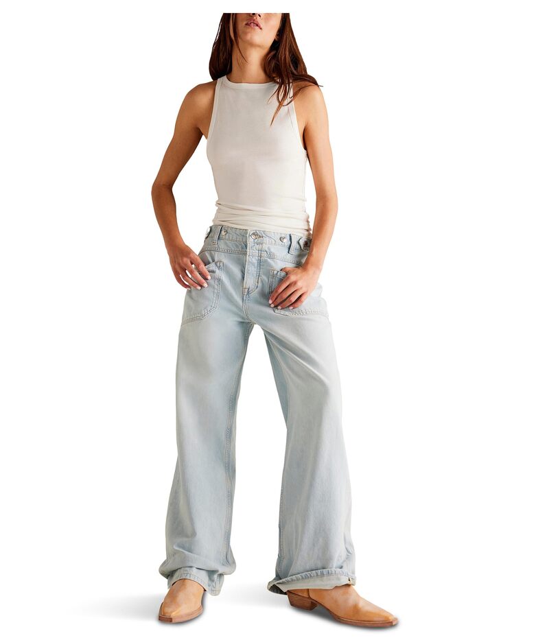 フリーピープル レディース ボトムス カジュアルパンツ Free People Palmer Cuffed Jean Daydream Blue ブルー