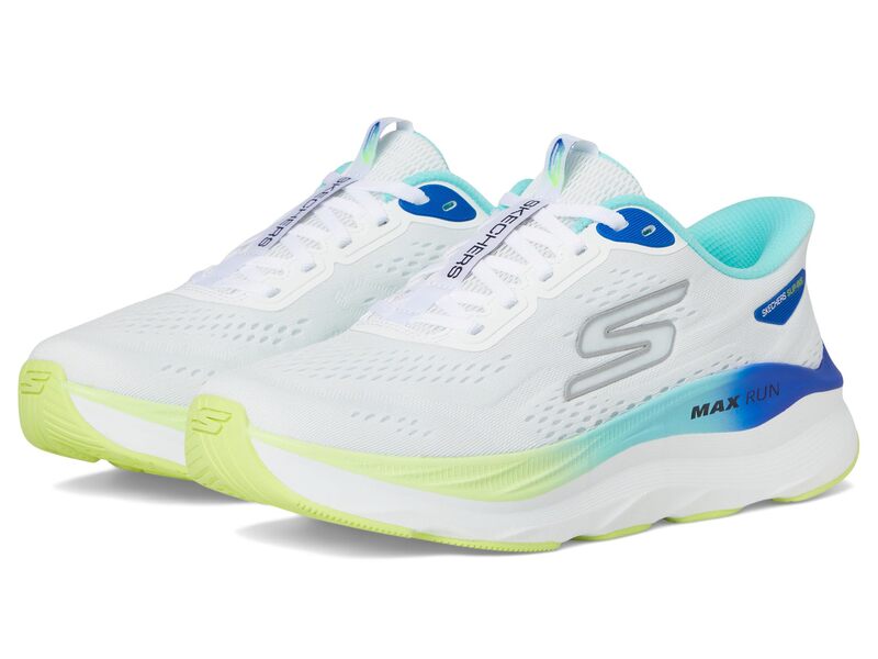 スケッチャーズ レディース シューズ スニーカー SKECHERS Max Run Hands Free Slip-Ins White/Multi ホワイト