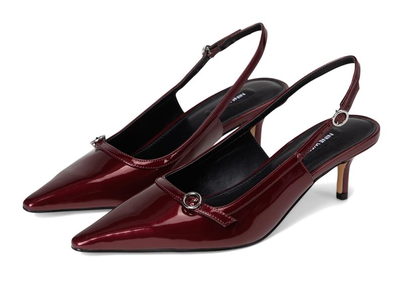 ナインウェスト レディース シューズ 踵 Nine West Ashlea Red Patent 赤いこと ミュール-レディース靴