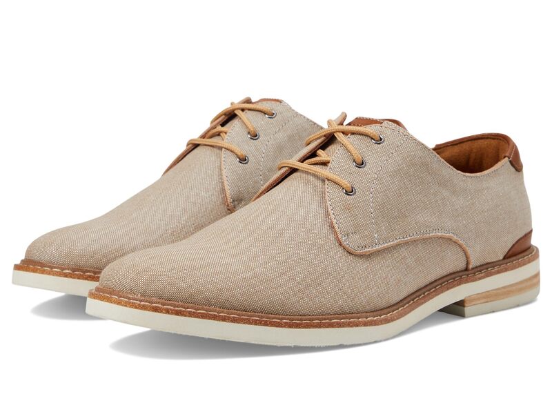 フローシャイム メンズ シューズ オックスフォード Florsheim Highland Canvas Plain Toe Oxford Sand Canvas/White Sole ホワイト