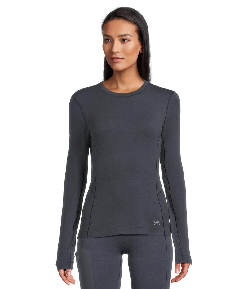 アークテリクス レディース トップス シャツ ウール Arc'teryx Satoro Merino Wool Crew Black Sapphire ブラック