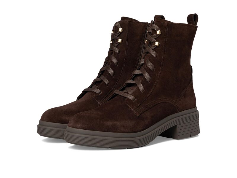 コールハーン レディース シューズ ブーツ・レインブーツ レース Cole Haan Cherise Lace-up Lug Boots Dark Chocolate Suede Waterproof チョコレート|ReVida 店