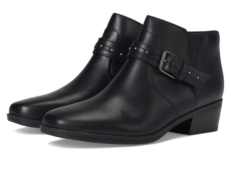 クラークス レディース シューズ 踵 Clarks Danyelle Wish Black Leather 黒いこと