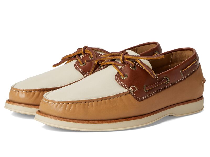 ジョンストンアンドマーフィー メンズ シューズ Johnston & Murphy Monaco 2-Eye Boat Shoe Tan Multi Sheepskin タン｜ReVida 店