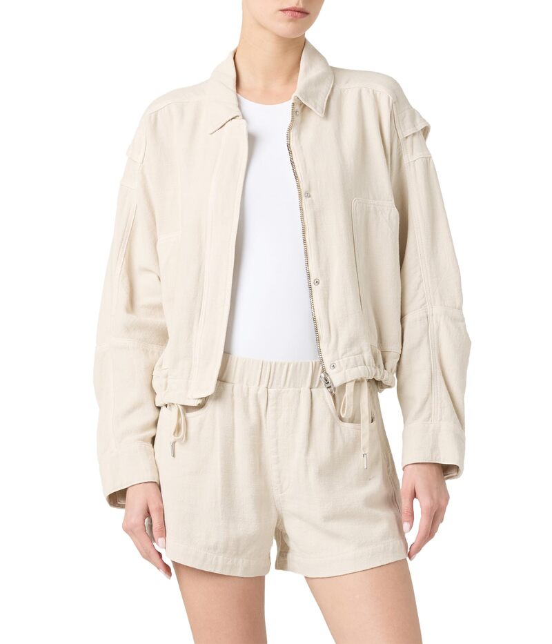 ブランクニューヨーク レディース アウター コート リネン ジャケット Blank NYC Oyster Bar Linen Utility Jacket Beige ベージュ 19,485円