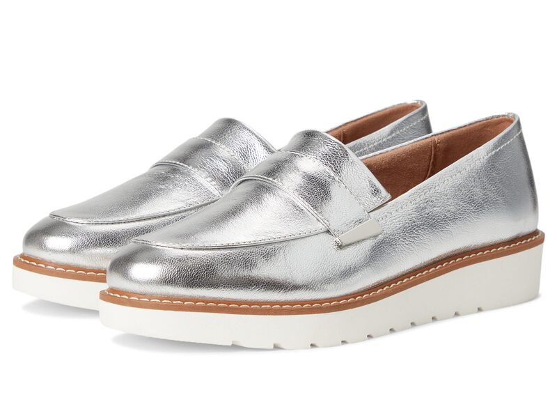 ナチュライザー レディース シューズ スリッポン・ローファー Naturalizer Adiline Silver Leather シルバー