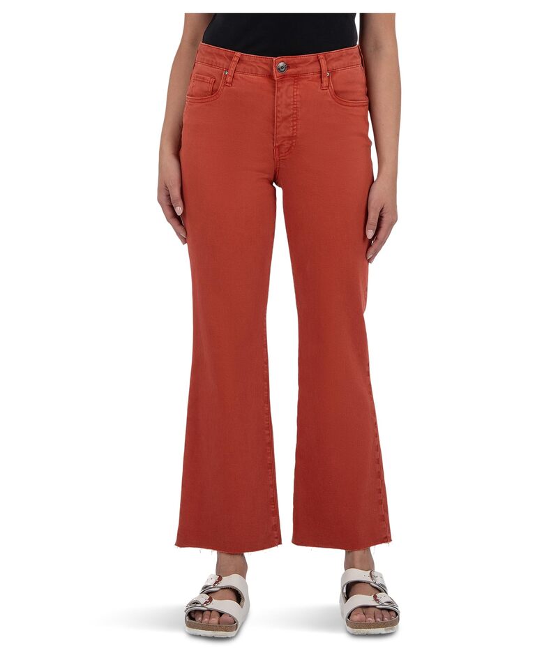 カットフロムザクロス レディース ボトムス デニムパンツ アンクル KUT from the Kloth Kelsey High Rise Fab Ankle Flare With Raw Hem Clay