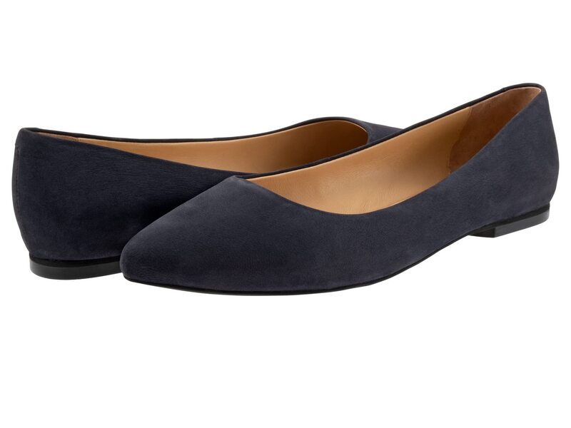 トロッターズ レディース シューズ サンダル Tシャツ Trotters Estee Navy Nubuck ネイビー
