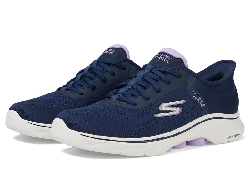 スケッチャーズ レディース シューズ スニーカー SKECHERS Performance Go Walk 7 Valin Hands Free Slip-Ins Navy/Lavender 米国海軍